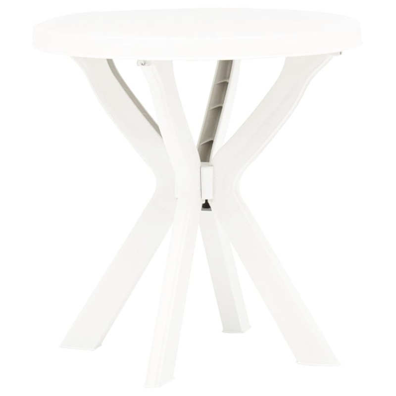 vidaXL Bistrotisch Weiß Ø70 cm Kunststoff vidaXL Bistrotisch Weiß Ø70 cm Kunststoff