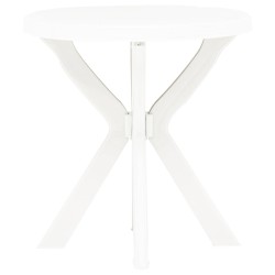 vidaXL Bistrotisch Weiß Ø70 cm Kunststoff