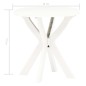 vidaXL Bistrotisch Weiß Ø70 cm Kunststoff vidaXL Bistrotisch Weiß Ø70 cm Kunststoff