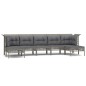 vidaXL 7-tlg. Garten-Lounge-Set mit Kissen Grau Poly Rattan vidaXL 7-tlg. Garten-Lounge-Set mit Kissen Grau Poly Rattan