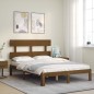 vidaXL Massivholzbett mit Kopfteil Honigbraun 140x200 cm vidaXL Massivholzbett mit Kopfteil Honigbraun 140x200 cm