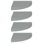 vidaXL Eck-Schweberegale 4 Stk. Grau 35x35x3,8 cm MDF vidaXL Eck-Schweberegale 4 Stk. Grau 35x35x3,8 cm MDF