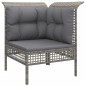 vidaXL 5-tlg. Garten-Lounge-Set mit Kissen Grau Poly Rattan vidaXL 5-tlg. Garten-Lounge-Set mit Kissen Grau Poly Rattan