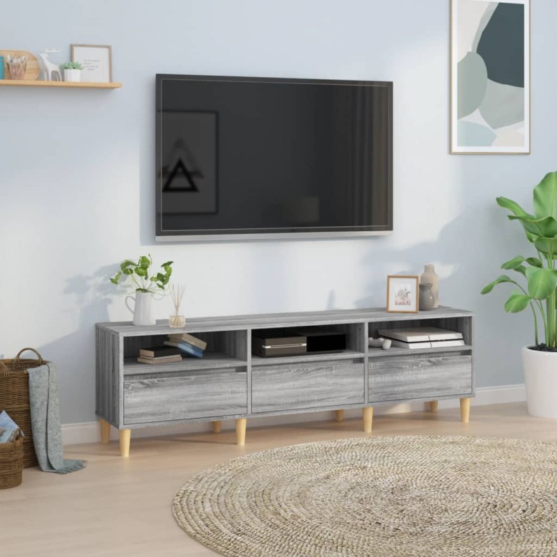 vidaXL TV-Schrank Grau Sonoma 150x30x44,5 cm Holzwerkstoff vidaXL TV-Schrank Grau Sonoma 150x30x44,5 cm Holzwerkstoff