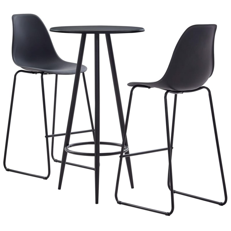 3-tlg. Bar-Set Kunststoff Schwarz 3-tlg. Bar-Set Kunststoff Schwarz