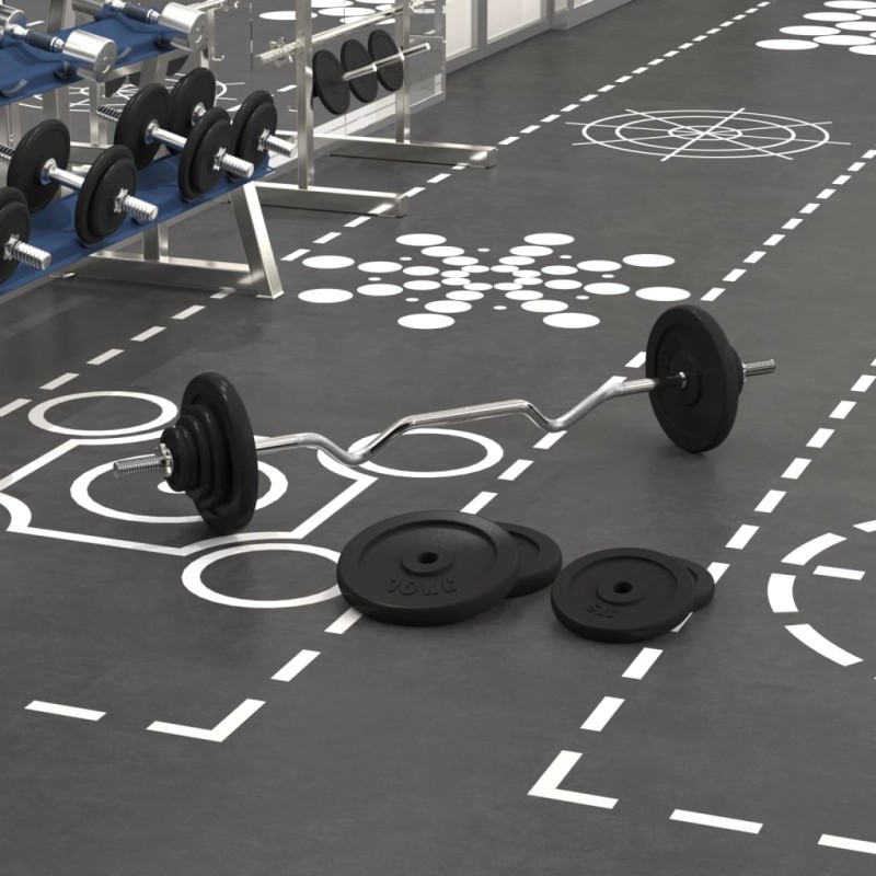 vidaXL Langhantel mit Gewichten 60 kg vidaXL Langhantel mit Gewichten 60 kg