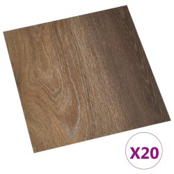 vidaXL PVC-Fliesen Selbstklebend 20 Stk. 1,86 m² Braun