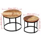 vidaXL 2-tlg. Couchtisch-Set Altholz Massiv Rund 40cm/50cm vidaXL 2-tlg. Couchtisch-Set Altholz Massiv Rund 40cm/50cm