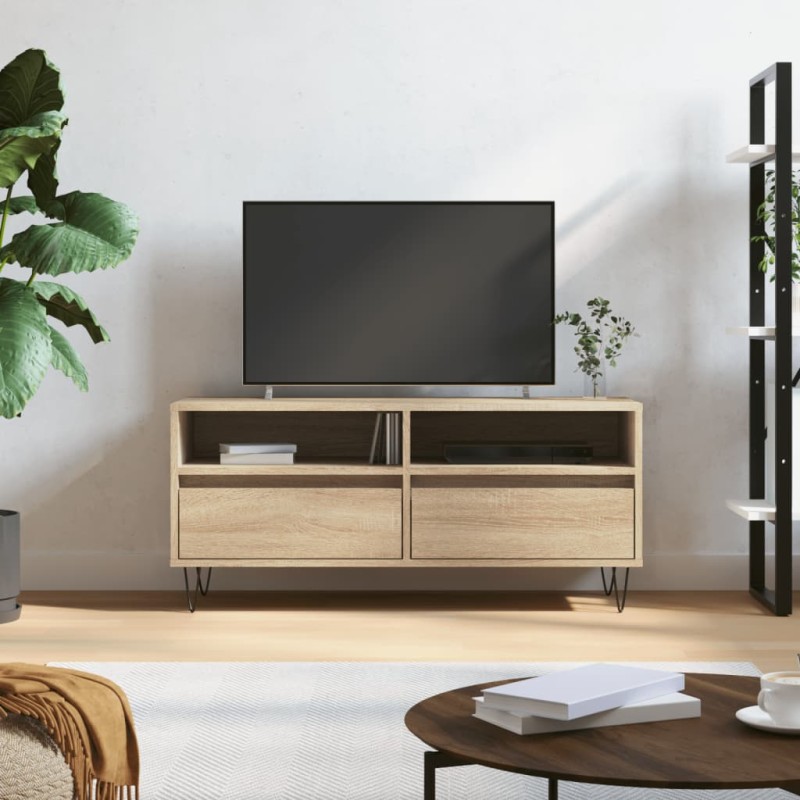 vidaXL TV-Schrank Sonoma-Eiche 100x34,5x44,5 cm Holzwerkstoff vidaXL TV-Schrank Sonoma-Eiche 100x34,5x44,5 cm Holzwerkstoff