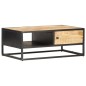 vidaXL Couchtisch mit Geschnitzter Tür 90x55x36 cm Raues Mangoholz vidaXL Couchtisch mit Geschnitzter Tür 90x55x36 cm Raues Mangoholz