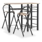 vidaXL 3-tlg. Bar-Set mit Regalen Holz und Stahl vidaXL 3-tlg. Bar-Set mit Regalen Holz und Stahl