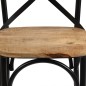 Esszimmerstühle 4 Stk. Schwarz Mango-Massivholz Esszimmerstühle 4 Stk. Schwarz Mango-Massivholz