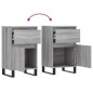 vidaXL Sideboards 2 Stk. Grau Sonoma 40x35x70 cm Holzwerkstoff vidaXL Sideboards 2 Stk. Grau Sonoma 40x35x70 cm Holzwerkstoff