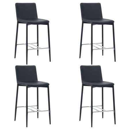 Barhocker 4 Stk. Schwarz Kunstleder