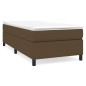 vidaXL Boxspringbett mit Matratze Dunkelbraun 90x190 cm Stoff vidaXL Boxspringbett mit Matratze Dunkelbraun 90x190 cm Stoff