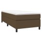 vidaXL Boxspringbett mit Matratze Dunkelbraun 90x190 cm Stoff vidaXL Boxspringbett mit Matratze Dunkelbraun 90x190 cm Stoff