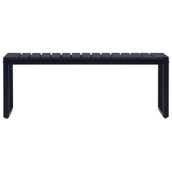 vidaXL Gartenbank 120,5 cm PS-Platte Schwarz  