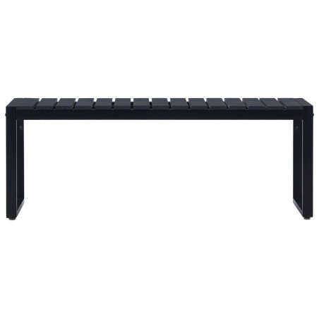vidaXL Gartenbank 120,5 cm PS-Platte Schwarz  