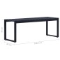vidaXL Gartenbank 120,5 cm PS-Platte Schwarz vidaXL Gartenbank 120,5 cm PS-Platte Schwarz