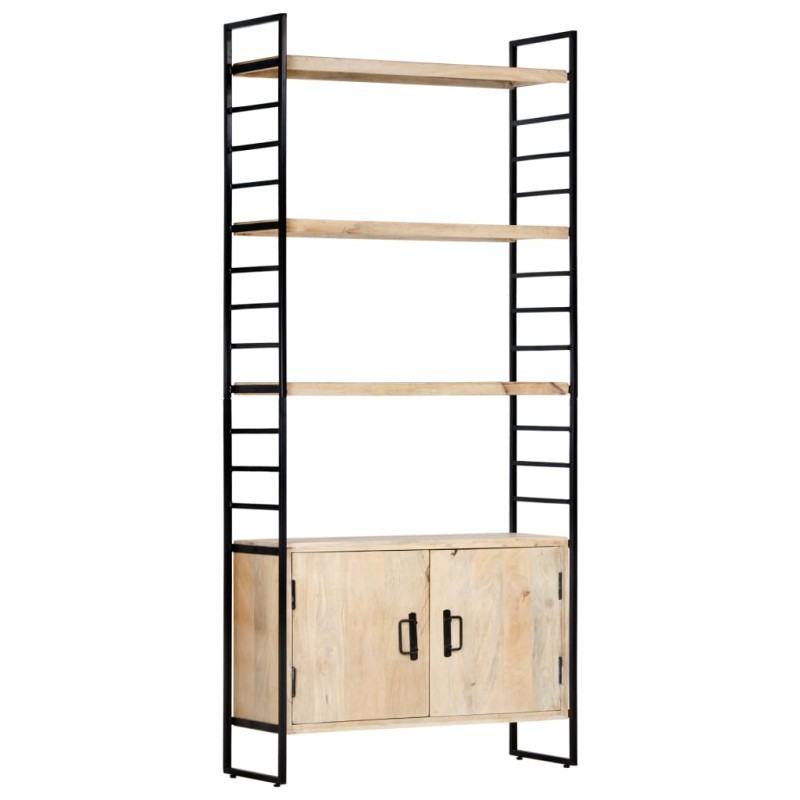 vidaXL Bücherregal 4 Ebenen 80x30x180 cm Mango Massivholz vidaXL Bücherregal 4 Ebenen 80x30x180 cm Mango Massivholz