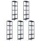 vidaXL Lagerregale 5 Stk. Schwarz 125 kg 60 x 30 x 180 cm Kunststoff vidaXL Lagerregale 5 Stk. Schwarz 125 kg 60 x 30 x 180 cm Kunststoff