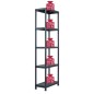 vidaXL Lagerregale 5 Stk. Schwarz 125 kg 60 x 30 x 180 cm Kunststoff vidaXL Lagerregale 5 Stk. Schwarz 125 kg 60 x 30 x 180 cm Kunststoff