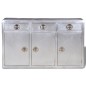 vidaXL Pilot Sideboard 3 Schubladen Vintage Aviatik Flugzeug Aluminium vidaXL Pilot Sideboard 3 Schubladen Vintage Aviatik Flugzeug Aluminium