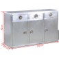 vidaXL Pilot Sideboard 3 Schubladen Vintage Aviatik Flugzeug Aluminium vidaXL Pilot Sideboard 3 Schubladen Vintage Aviatik Flugzeug Aluminium