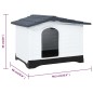vidaXL Hundehütte Grau 90,5x68x66 cm Polypropylen vidaXL Hundehütte Grau 90,5x68x66 cm Polypropylen