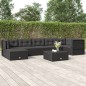 vidaXL 7-tlg. Garten-Lounge-Set mit Kissen Schwarz Poly Rattan vidaXL 7-tlg. Garten-Lounge-Set mit Kissen Schwarz Poly Rattan