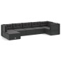 vidaXL 7-tlg. Garten-Lounge-Set mit Kissen Schwarz Poly Rattan vidaXL 7-tlg. Garten-Lounge-Set mit Kissen Schwarz Poly Rattan
