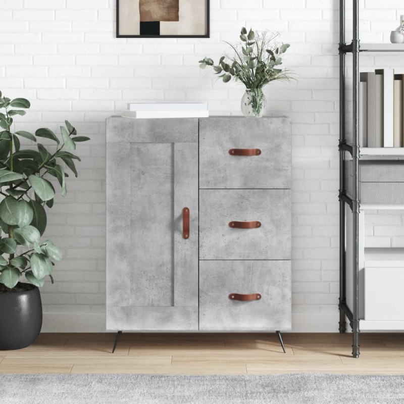 vidaXL Sideboard Betongrau 69,5x34x90 cm Holzwerkstoff vidaXL Sideboard Betongrau 69,5x34x90 cm Holzwerkstoff