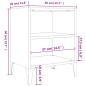 vidaXL Nachttische mit Metallbeinen 2Stk. Hochglanz-Schwarz 40x30x50cm vidaXL Nachttische mit Metallbeinen 2Stk. Hochglanz-Schwarz 40x30x50cm