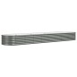 vidaXL Hochbeet Pulverbeschichteter Stahl 368x80x36 cm Grau vidaXL Hochbeet Pulverbeschichteter Stahl 368x80x36 cm Grau
