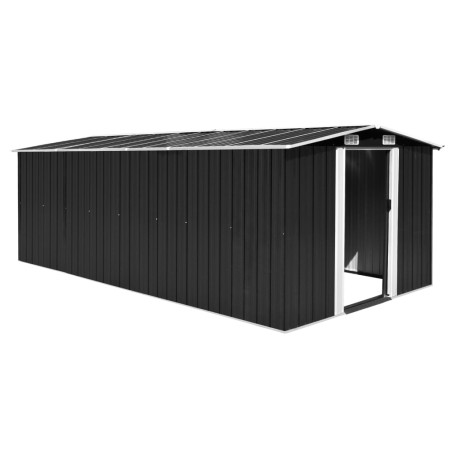 vidaXL Gerätehaus 257x489x181 cm Metall Anthrazit