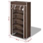 Schuhschrank Schuhregal Schuhablage 5 Schicht 58 x 28 x 106 cm Braun Schuhschrank Schuhregal Schuhablage 5 Schicht 58 x 28 x 106 cm Braun