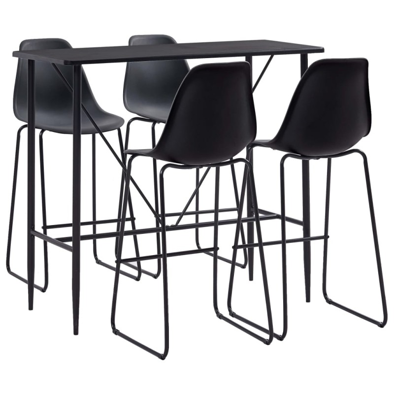 5-tlg. Bar-Set Kunststoff Schwarz 5-tlg. Bar-Set Kunststoff Schwarz