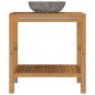 vidaXL Waschtisch Massivholz Teak mit Waschbecken aus Flussstein vidaXL Waschtisch Massivholz Teak mit Waschbecken aus Flussstein