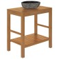 vidaXL Waschtisch Massivholz Teak mit Waschbecken aus Flussstein vidaXL Waschtisch Massivholz Teak mit Waschbecken aus Flussstein