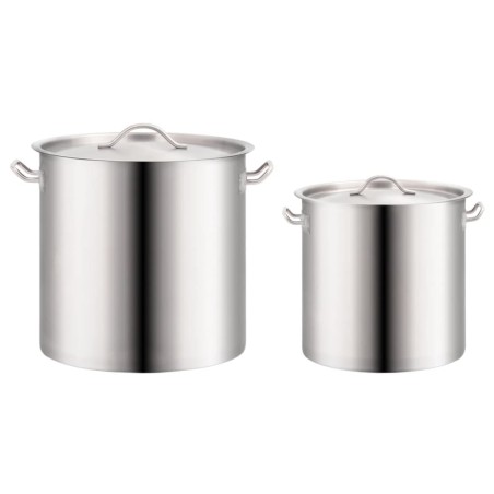 vidaXL 2-tlg. Kochtopf-Set 50/25 L Edelstahl