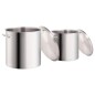 vidaXL 2-tlg. Kochtopf-Set 50/25 L Edelstahl vidaXL 2-tlg. Kochtopf-Set 50/25 L Edelstahl