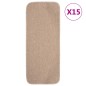 vidaXL Antirutsch Stufenmatten 15 Stk. 60x25 cm Beige Rechteckig vidaXL Antirutsch Stufenmatten 15 Stk. 60x25 cm Beige Rechteckig