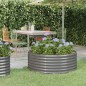 vidaXL Hochbeet Pulverbeschichteter Stahl 100x100x36 cm Grau vidaXL Hochbeet Pulverbeschichteter Stahl 100x100x36 cm Grau