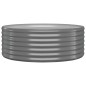 vidaXL Hochbeet Pulverbeschichteter Stahl 100x100x36 cm Grau vidaXL Hochbeet Pulverbeschichteter Stahl 100x100x36 cm Grau