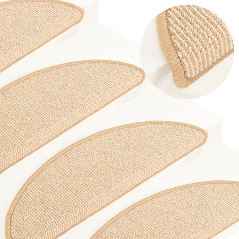 vidaXL Treppenmatten 15 Stk. Creme 56x17x3 cm vidaXL Treppenmatten 15 Stk. Creme 56x17x3 cm