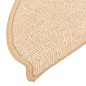 vidaXL Treppenmatten 15 Stk. Creme 56x17x3 cm vidaXL Treppenmatten 15 Stk. Creme 56x17x3 cm