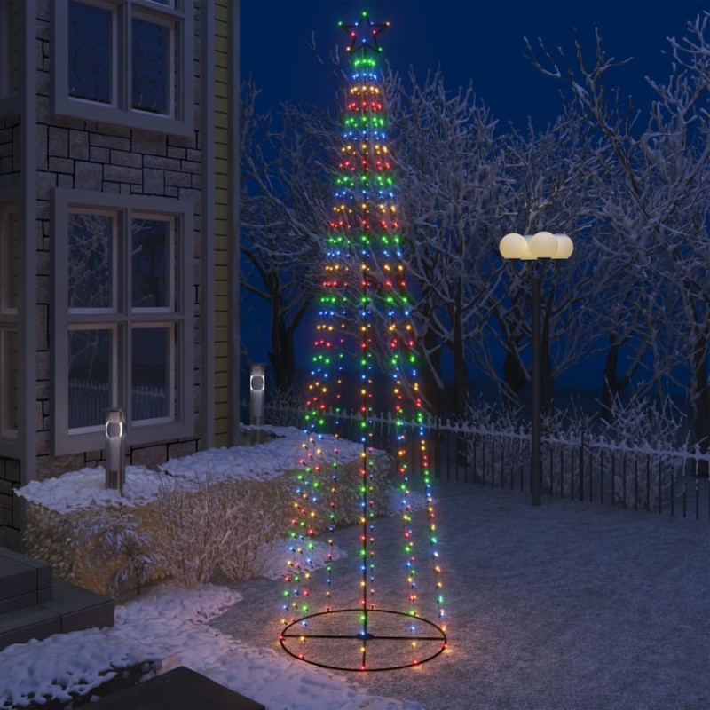 vidaXL Weihnachtsbaum in Kegelform 400 LEDs Bunt 100x360 cm vidaXL Weihnachtsbaum in Kegelform 400 LEDs Bunt 100x360 cm