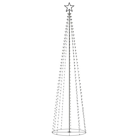 vidaXL Weihnachtsbaum in Kegelform 400 LEDs Bunt 100x360 cm