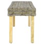 vidaXL Sitzbank 110 cm Natur Kubu-Rattan und Massivholz Mango vidaXL Sitzbank 110 cm Natur Kubu-Rattan und Massivholz Mango