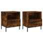 vidaXL Nachttische 2 Stk. Räuchereiche 40x35x47,5 cm Holzwerkstoff vidaXL Nachttische 2 Stk. Räuchereiche 40x35x47,5 cm Holzwerkstoff